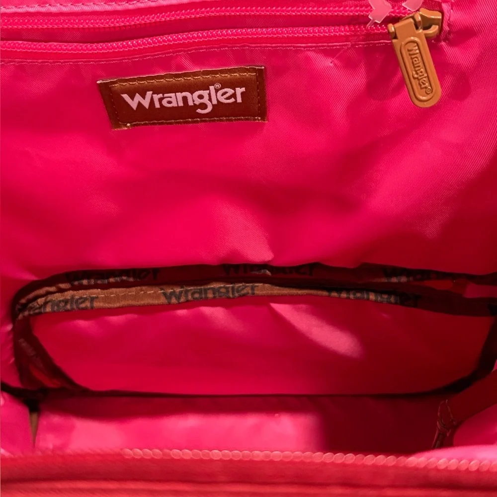 Wrangler Aztec Southwestern Print Zip Up Diaper Bag Backpack Travel Bag